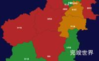 echarts 洛阳市地图 geoJson数据效果实例